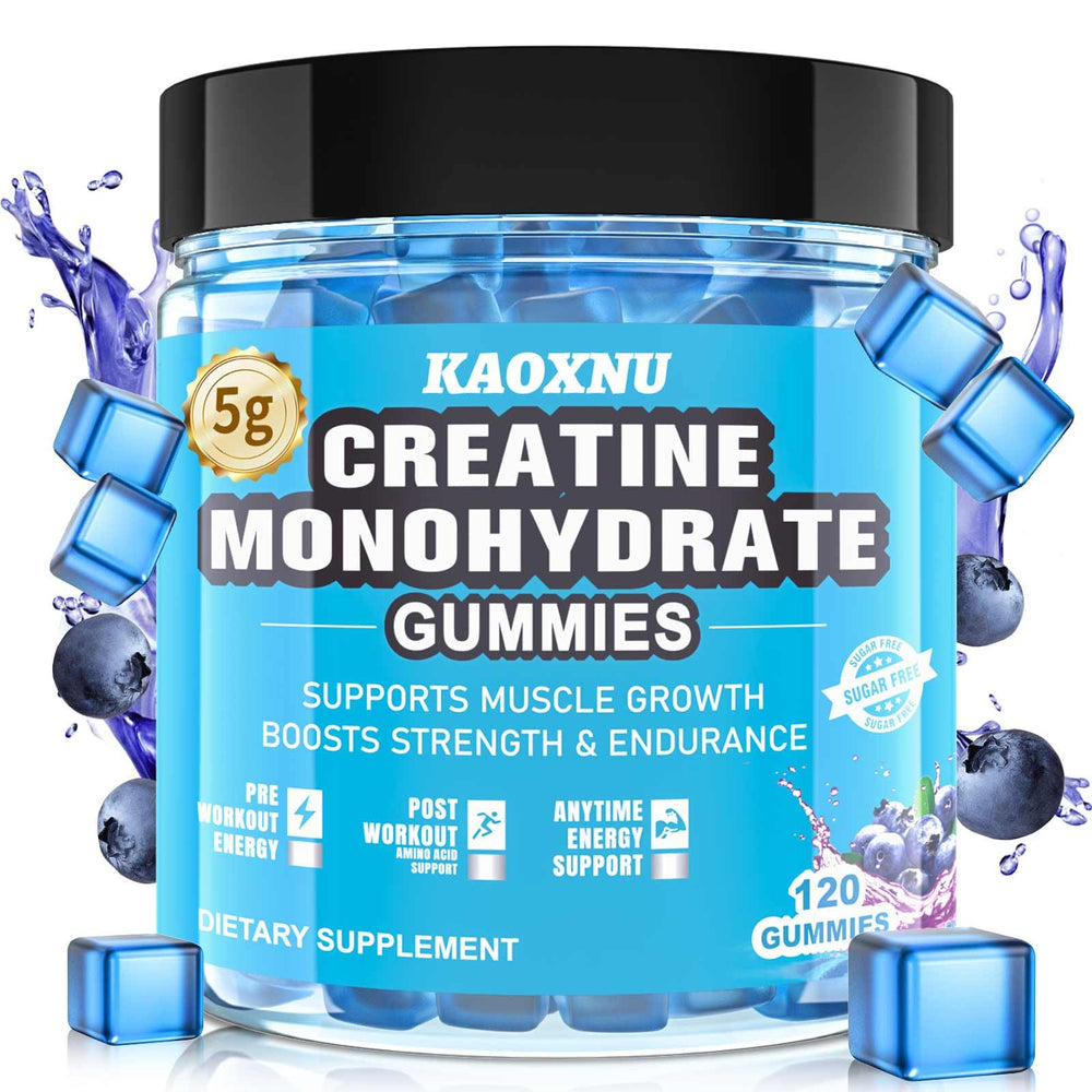 Creatine Monohydrate Gummies Blueberry flavor bottle front