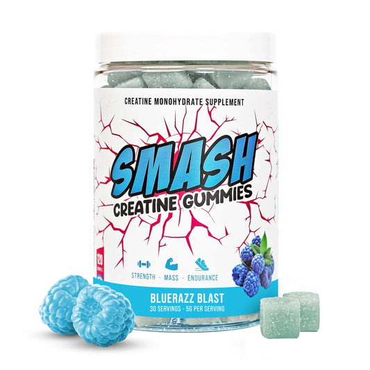 Blue Raspberry flavor creatine monohydrate gummies (Bluerazz Blast)