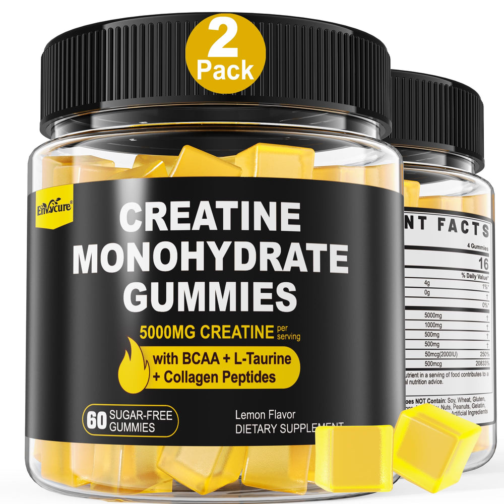 Creatine Monohydrate Gummies lemon flavor - front view