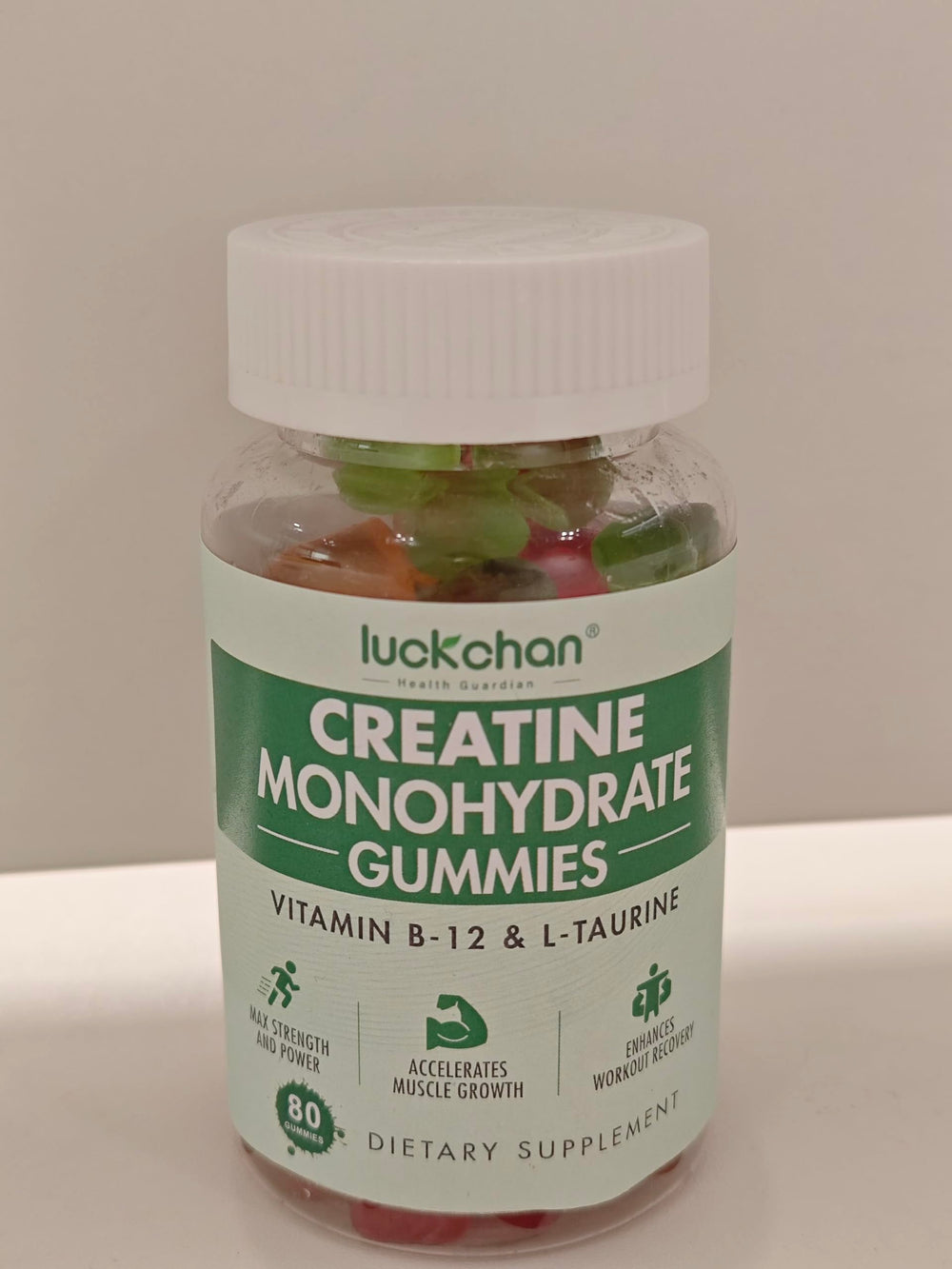 Non-GMO vegan label on Creatine Monohydrate Gummies