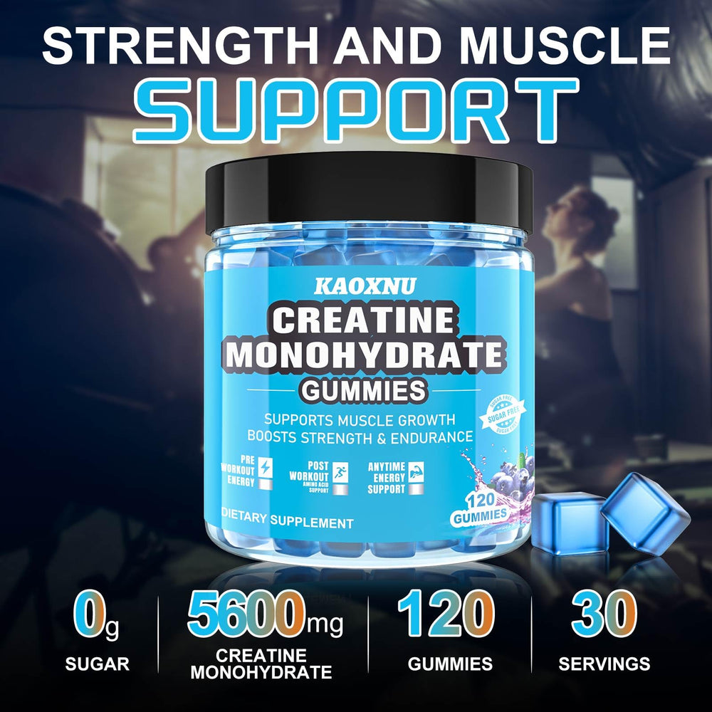 Nutrition facts panel on Creatine Monohydrate Gummies bottle