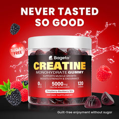 Four gummies serving equals 5g creatine per serving