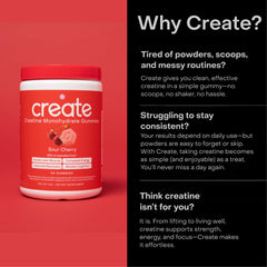 Nutrition panel on Creatine Monohydrate Gummies label