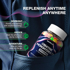 Sugar-free, vegan, non-GMO Creatine Monohydrate Gummies packaging