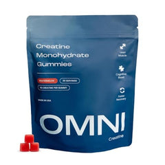 Watermelon-flavored creatine monohydrate gummies bottle and label