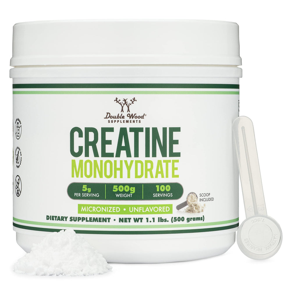 Front view of Creatine Monohydrate Powder 1.1lbs bottle