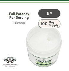 Serving scoop with creatine powder