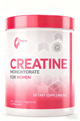 Creatine Monohydrate Powder for Women bottle with scoop and label