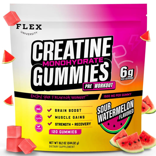 Creatine PreWorkout Gummies Watermelon - hero - 120 count