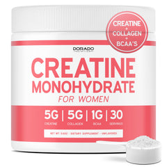 Creatine for Women bottle showing 30 servings label