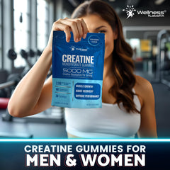 Close-up of Creatine Monohydrate Gummies in Strawberry flavor