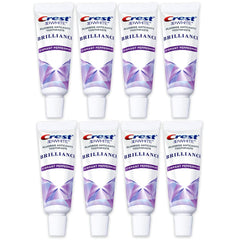 Crest 3D White Brilliance Toothpaste Vibrant Peppermint Travel Size 0.85 oz (24 g) Pack of 8 tubes