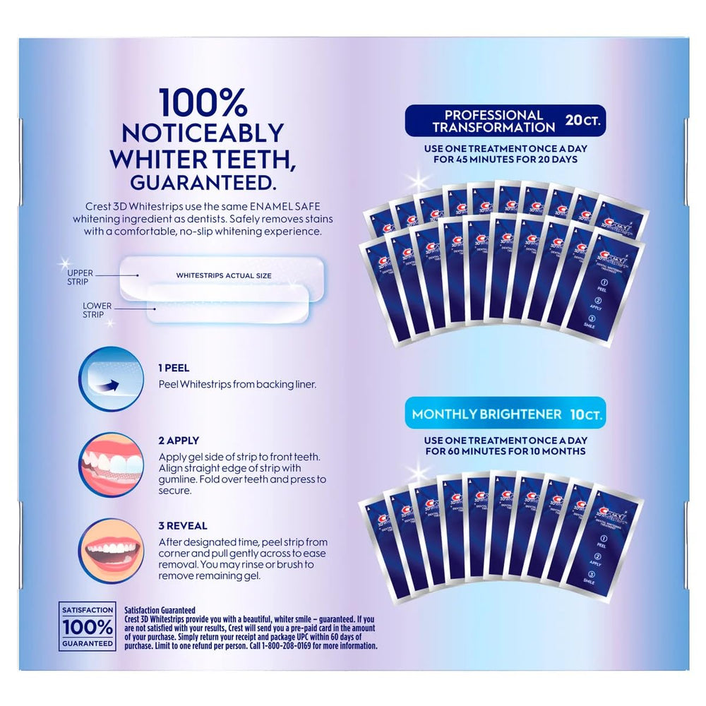 Box packaging for Crest 3D Whitestrips Professional Effects 40+20 strips
