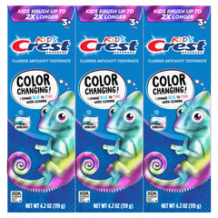 3-pack of Crest Advanced Kid's Fluoride Toothpaste Bubblegum Flavor 4.2 oz each