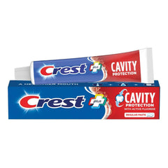 Side angle of Crest Cavity Protection Toothpaste 8.2 oz tube