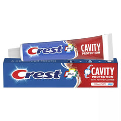 Crest Cavity Protection toothpaste tube labeled 8.2 oz.