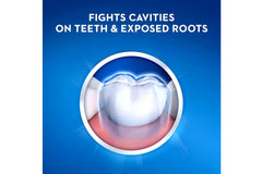 Crest toothpaste tube angled to show 8.2 oz size