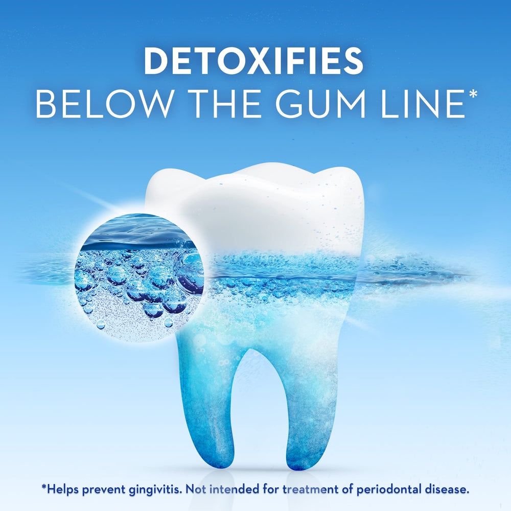 Front view showing Crest Gum Detoxify Deep Clean toothpaste pack of 3