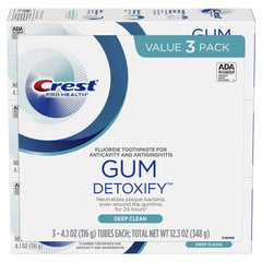 Hero image of Crest Gum Detoxify Deep Clean Toothpaste 4.1 oz pack of 3