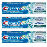 Crest Premium Plus Anti-Bacterial Toothpaste tube with Smooth Peppermint flavor