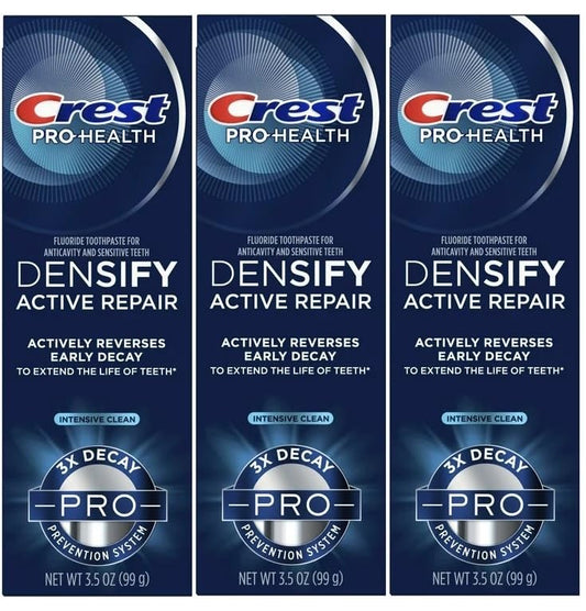 Front view of Crest Pro-Health Densify Intensive Clean toothpaste 3.5 oz pack of 3