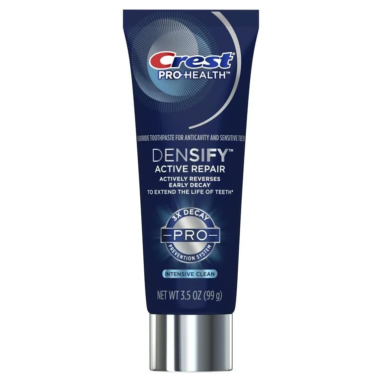 Close-up of toothpaste texture and packaging