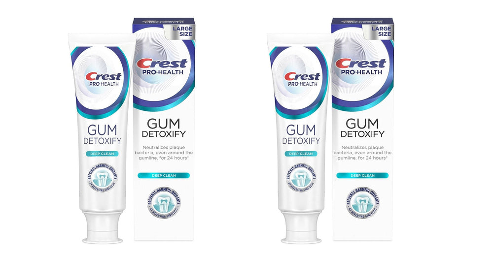 Two 4.8 oz tubes Crest Pro-Health Gum Detoxify Deep Clean Toothpaste Pack of 2