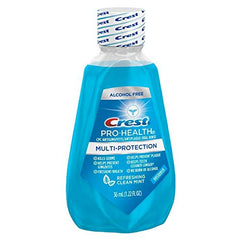 Label showing Multi-Protection formula for Crest Pro-Health mouthwash