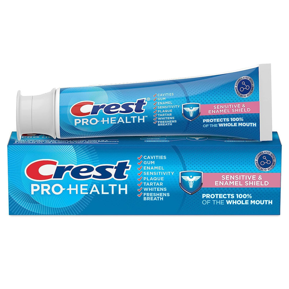 Front view of Crest Pro-Health Sensitive & Enamel Shield toothpaste 4.3 oz