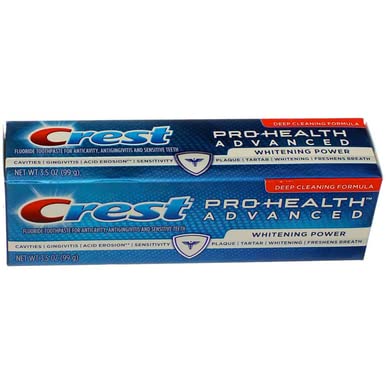 Crest Pro-Health features Cavities Gingivitis Plaque Sensitivity Tartar
