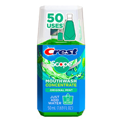 Crest Scope Mouthwash concentrate packaging in a 2-pack