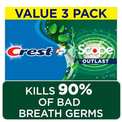 Triple pack toothpaste bundle for whitening and freshness