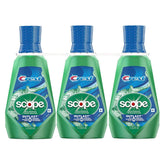 Crest Scope Outlast Mouthwash Long Lasting Peppermint – 3 pack, 33.8 oz per bottle