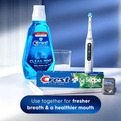 Graphic illustrating tartar control with Crest toothpaste
