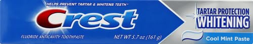 Packshot of Crest Tartar Protection toothpaste with Cool Mint flavor.
