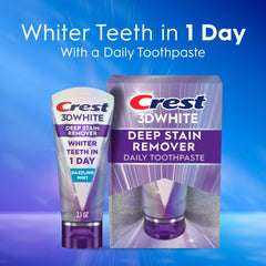 Crest 3DWhite Brilliance Deep Stain Remover toothpaste left side view 2.1oz