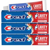 Crest Cavity Protection Regular Toothpaste tubes lined up (8.2 oz / 232 g each) - pack of 3