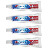 Crest Cavity Protection toothpaste travel-size tube, 0.85 oz (24 g), 4-pack carton.