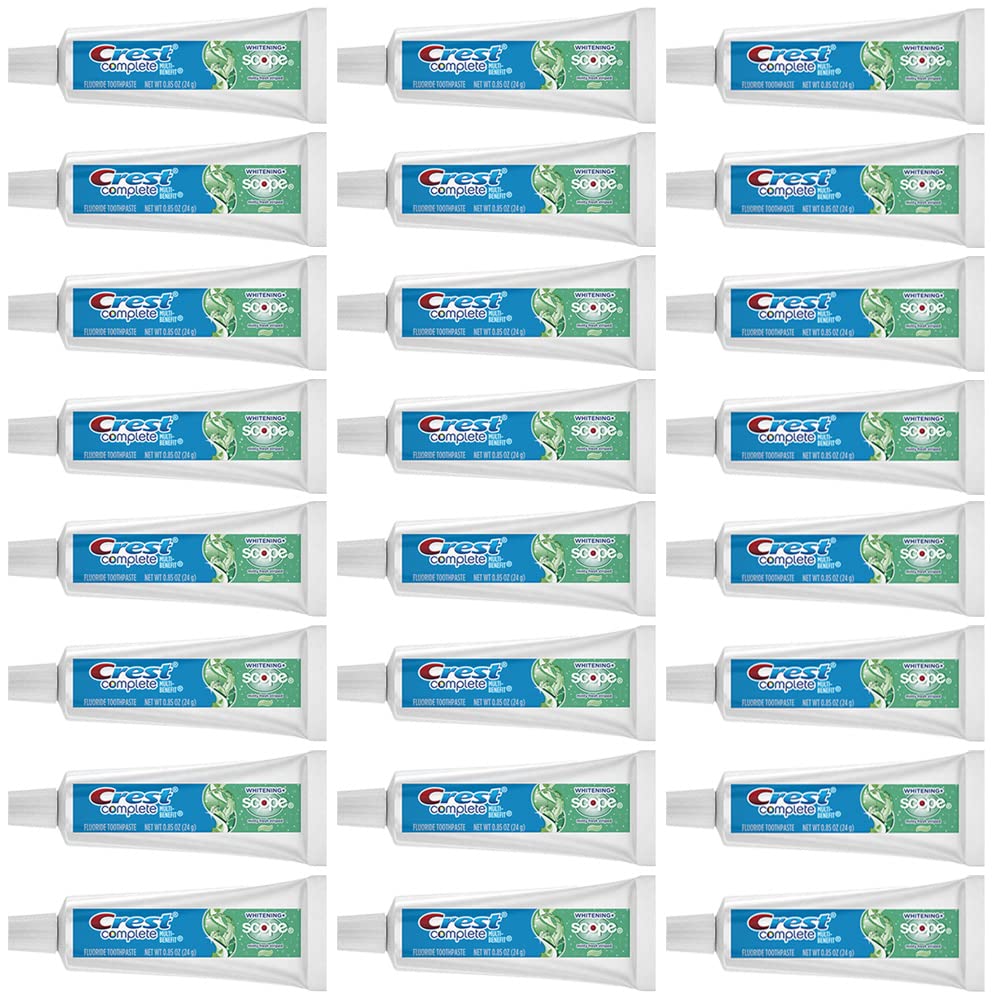 Crest Complete Whitening Scope mint toothpaste tube travel size 0.85 oz 24 g