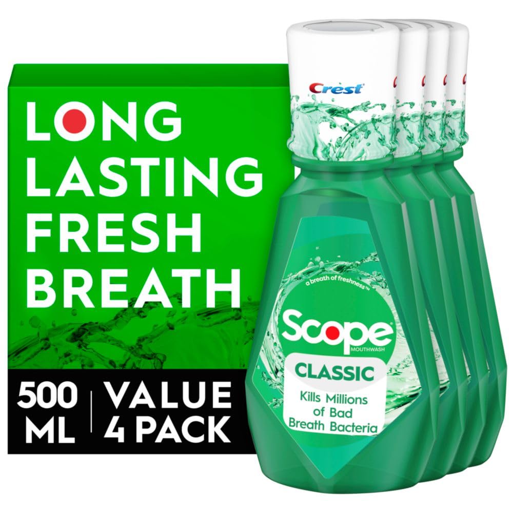 Crest Scope Classic Mouthwash bottle and front label