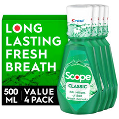 Crest Scope Classic Mouthwash bottle and front label