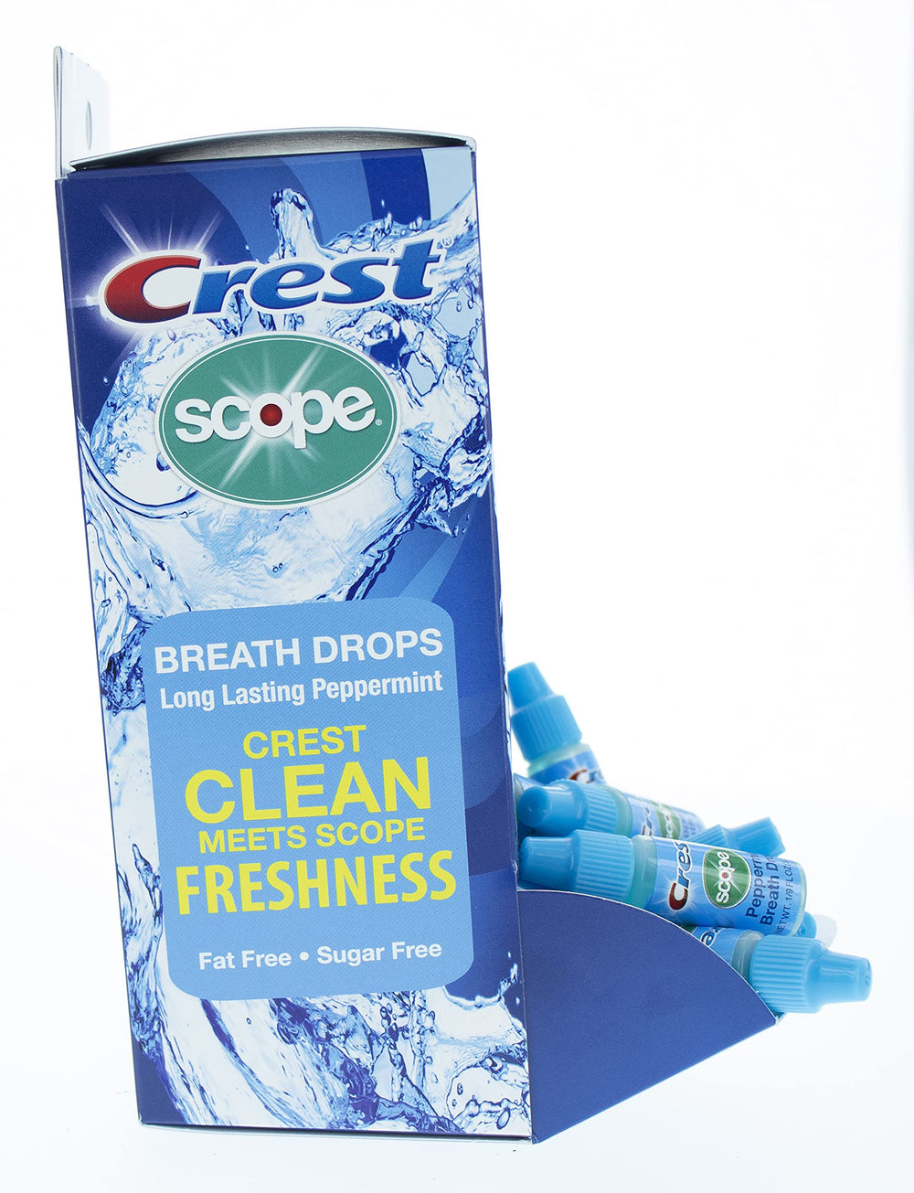 Crest Scope Peppermint Breath Drops packaging and box