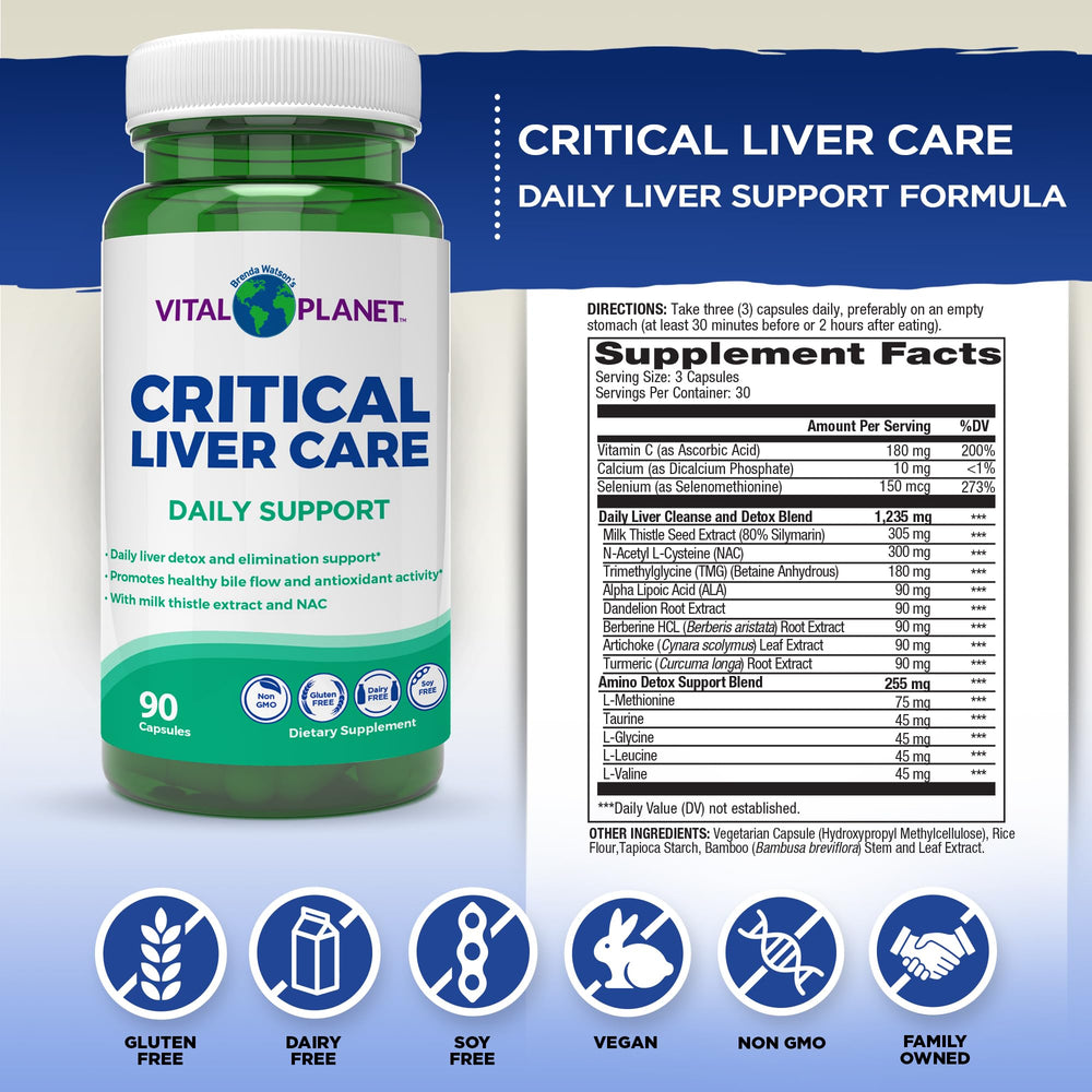 Liver care ingredients: NAC, milk thistle and dandelion