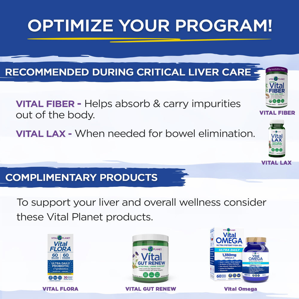 Key ingredients list for Critical Liver Care