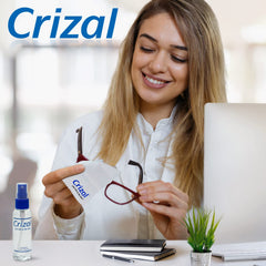 Crizal cleaning kit with microfiber cloth