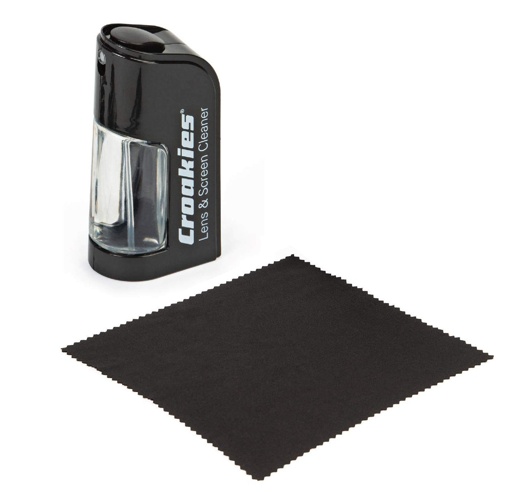 Croakies All-in-one Cleaning Kit packaging with spray pump and microfiber cloth