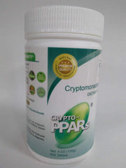 Close up of premium Chlorella Pyrenoidosa tablets