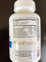 60 capsules 60-day supply packaging for Crystal Peaks bone formula