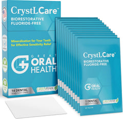 CrystLCare enamel remineralization strip packaging and box