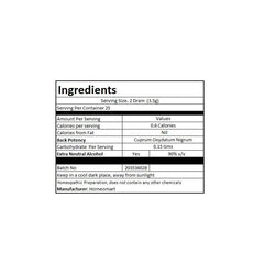 Packaging and labeling for Homeomart Cuprum Oxydatum Nigrum pellets